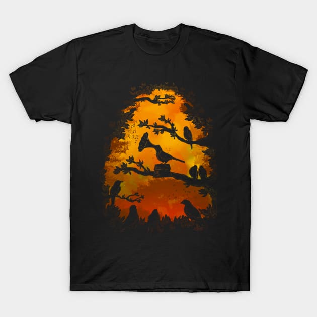 A Bird Song T-Shirt by GODZILLARGE